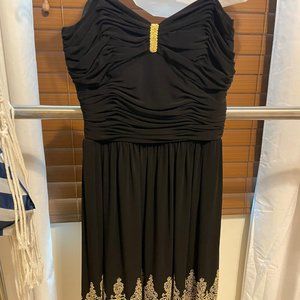 NWT - Night Way Collections Spaghetti Straps Black Dress Size 6